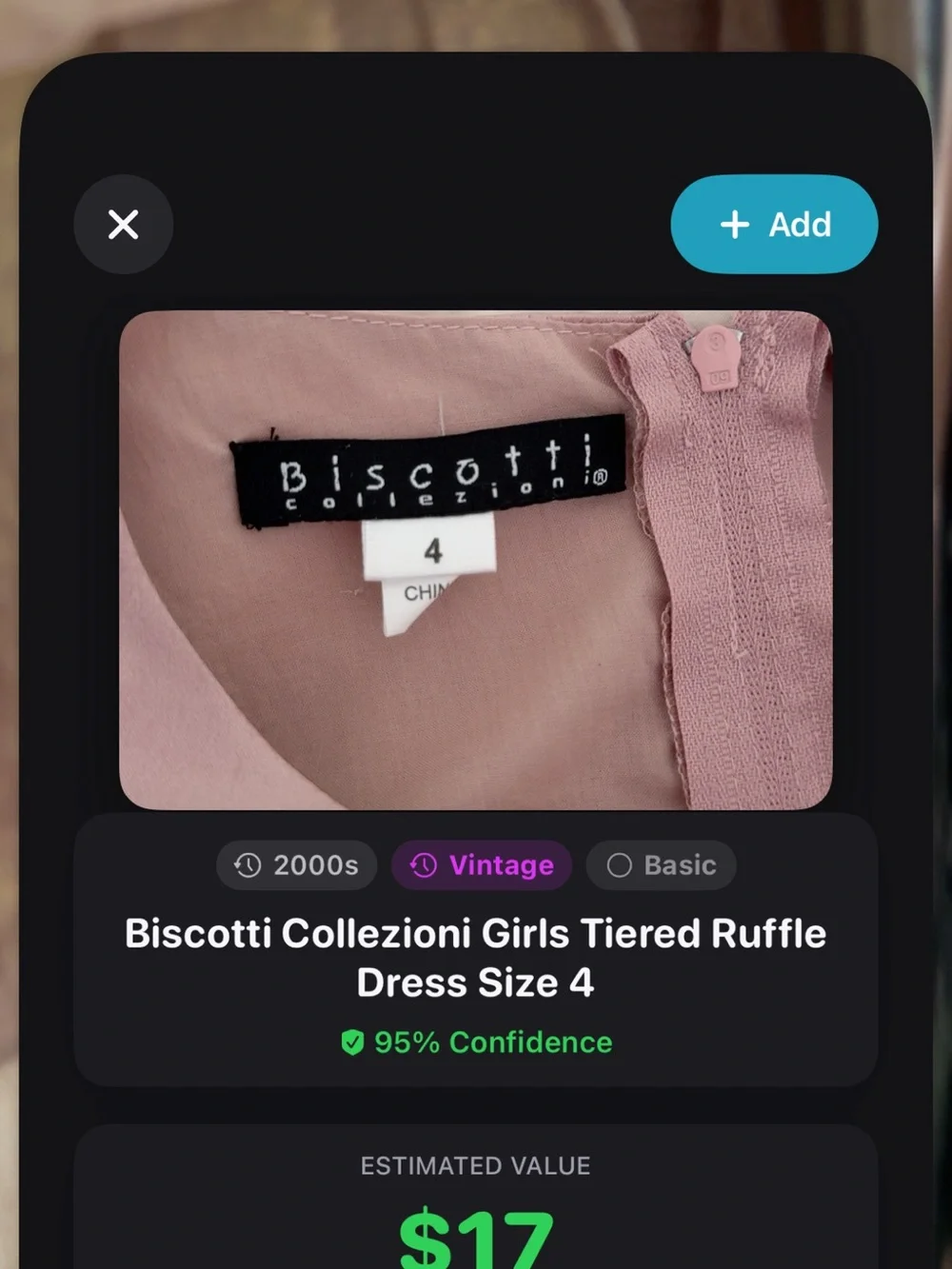 Biscotti Dusty Rose Chiffon Ruffle Dress